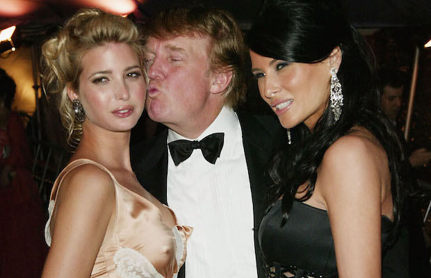 NEW YORK - APRIL 26: Donald Trump and his daughter Ivanka (left) and girlfriend Melania Knauss (right) attend the "Dangerous Liaisons: Fashion and Furniture in the 18th Century" Costume Institute benefit gala on April 26, 2004 at the Metropolitan Museum of Art, in New York City. (Photo by Evan Agostini/Getty Images)